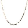 9ct Yellow Gold Figaro Chain with Safety 20"