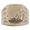 14ct Yellow Gold Children's Patterned And Plain Signet Ring