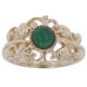 9ct Yellow Gold Green Gemstone Clogau Ring