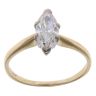 18ct Yellow Gold Moissanite Solitaire Ring