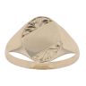 9ct Yellow Gold Patterned Edge Signet Ring