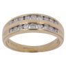 18ct Yellow Gold 0.50ct Brilliant Cut Diamond Two Row Fancy Ring