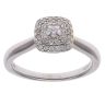 9ct White Gold 0.19ct Brilliant Cut Diamond Cluster Ring