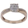 9ct Yellow Gold 0.20ct Brilliant Cut Diamond Cluster Ring
