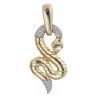 14ct Yellow Gold Monaco Cubic Zirconia Snake Pendant