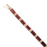 14ct Yellow Gold Garnet Bracelet 7.5"