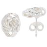 Silver Knot Stud Earrings