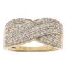 18ct Yellow Gold 0.50ct Brilliant Cut Diamond Crossover Ring