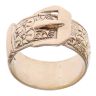 9ct Yellow Gold Patterned Buckle Ring