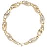 14ct Yellow and White Gold Fancy Bracelet 7.5"