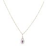 9ct Yellow Gold Amethyst Pendant and Chain 18"