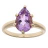 9ct Yellow Gold Amethyst Single Stone Ring