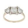 9ct Yellow Gold Moissanite Three Stone Ring