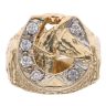 9ct Yellow Gold Cubic Zirconia Horseshoe Ring