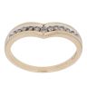 9ct Yellow Gold 0.25ct Brilliant Cut Diamond Wishbone Ring