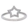Silver Cubic Zirconia Star Ring By Icesia