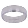 9ct White Gold Patterned Edge Wedding Band 5.47mm