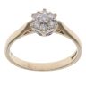9ct Yellow Gold 0.25ct Brilliant Cut Diamond Cluster Ring