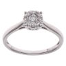 9ct White Gold 0.25ct Brilliant Cut Diamond Cluster Ring