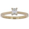 18ct Yellow Gold 0.50ct Emerald Cut Diamond Solitaire Ring