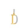 22ct Yellow Gold Initial D Cubic Zirconia Pendant