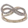 9ct Yellow Gold 0.50ct Brilliant Cut Diamond Infinity Ring