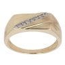 9ct Yellow and White Gold 0.15ct Diamond Signet Ring