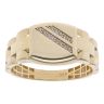 14ct Yellow Gold Cubic Zirconia Signet Ring