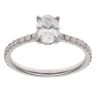 Platinum 1.50ct Oval and Brilliant Cut Lab Grown Diamond Solitaire Ring