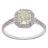 18ct White Gold 1.85ct Cushion And Brilliant Cut Diamond Cluster Ring