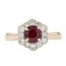 9ct Yellow Gold 0.40ct Diamond And Ruby Ring
