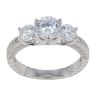 Silver Cubic Zirconia 3 Stone Ring by Icesia
