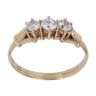 9ct Yellow Gold Cubic Zirconia Three Stone Ring