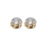 18ct Yellow and White Gold 0.20ct Brilliant Cut Diamond Stud Earrings