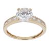 14ct Yellow Gold Cubic Zirconia Single Stone Ring