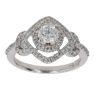 14ct White Gold 1.00ct Brilliant Cut Diamond Cluster Ring