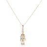 9ct Yellow Gold Mixed Gemstone Clown Pendant and Chain 20"