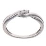 9ct White Gold 0.06ct Brilliant Cut Diamond Twist Trilogy Ring