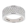 18ct White Gold 1.00ct Diamond Five Row Ring