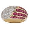 18ct Yellow Gold 1.00ct Brilliant Cut Diamond and Ruby Fancy Ring