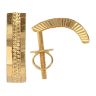 22ct Yellow Gold Dot Cut Stud Earrings