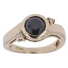 9ct Yellow Gold 1.00ct Brilliant Cut Black Diamond Solitaire Ring