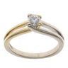 18ct Yellow and White Gold Brilliant Cut 0.25ct Diamond Solitaire Ring