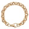 9ct Yellow Gold Patterned and Plain Belcher Bracelet 9"