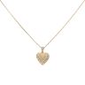 18ct Yellow Gold Cubic Zirconia Drop Heart Pendant and Chain 18"
