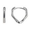 Sterling Silver Waved Hoop Earrings By Icesia