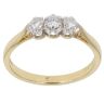 18ct Yellow Gold 0.25ct Brilliant Cut Diamond Trilogy Ring