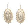 14ct Yellow Gold Patterned Drop Earrings