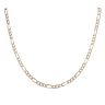 9ct Yellow Gold Patterned Figaro Chain 18"