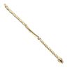 14ct Yellow Gold Monaco ID Curb Enamel Bear Plain Lock Bracelet 5.5"